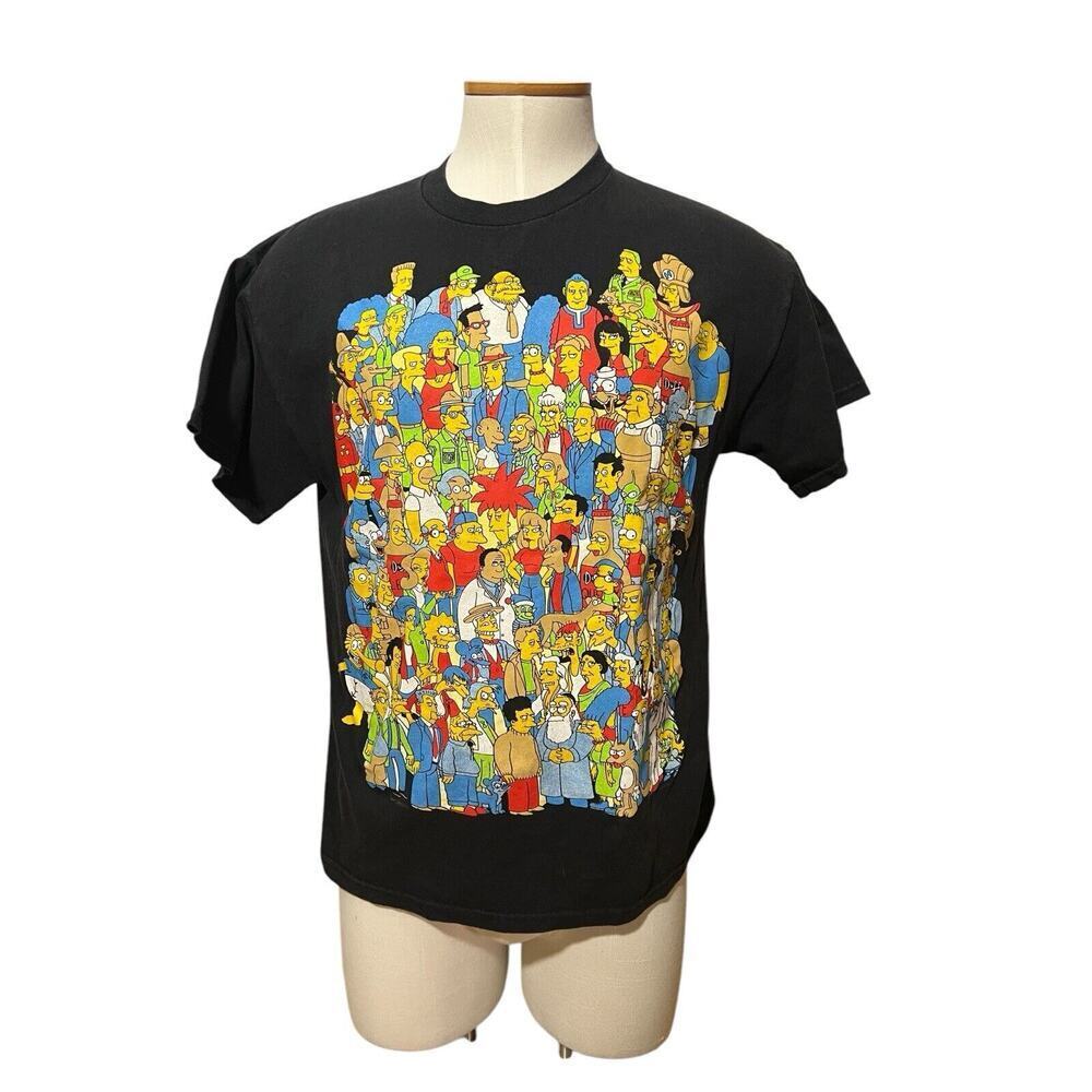 Retro 2007 Simpsons Character T Shirt Adult Size L Black Delta